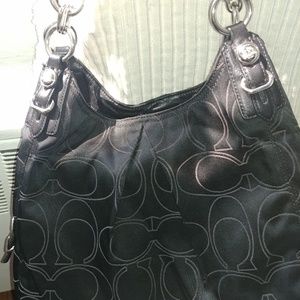 Coach Black Signature Shoulder Bag